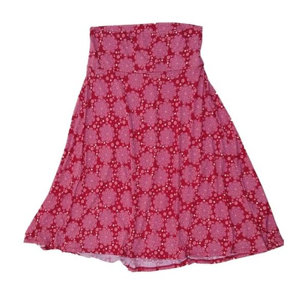 LuLaRoe Azure Womens Skirt Size Small Pink Floral - Picture 2 of 5